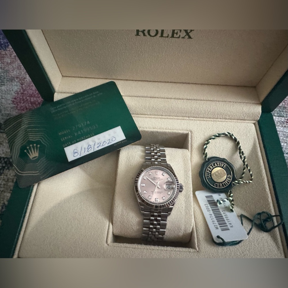 ROLEX-AUTHENTIC (Preowned) Oyster Pearlmaster Perpetual Date Just Watch-Diamonds